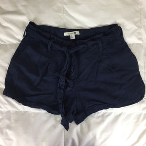 Forever 21 Blue Linen Shorts